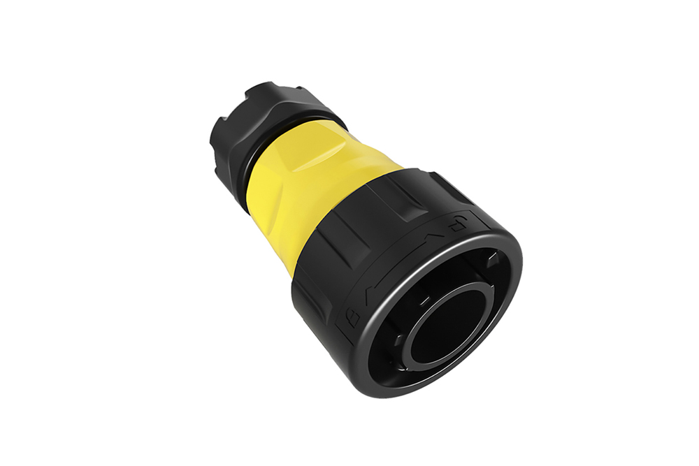 YM-24-RJ45塑膠圓形四孔防水信號航空插頭連接器