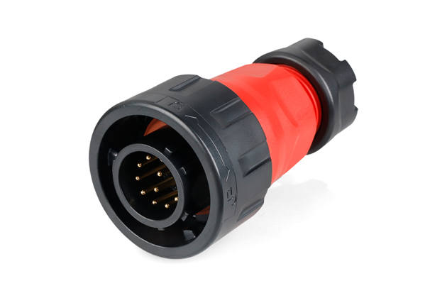 YM-24-12芯塑膠圓形單孔防水航空插頭信號(hào)連接器