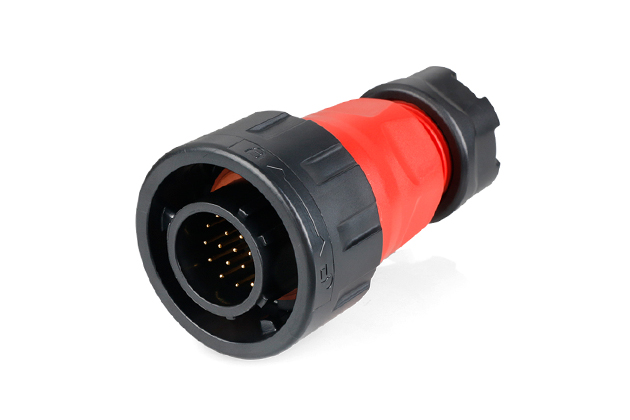 YM-24-19芯塑膠圓形四孔防水航空插頭信號(hào)連接器