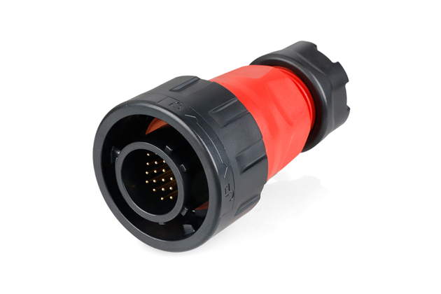 YM-24-24芯塑膠圓形四孔防水航空插頭信號(hào)連接器